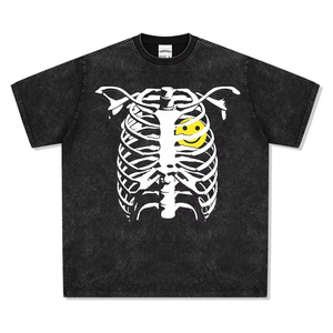 Camisetas gráficas personalizadas DTG 100% algodón de manga corta para hombre, camisetas holgadas al por mayor con cuello redondo - Product Image 5