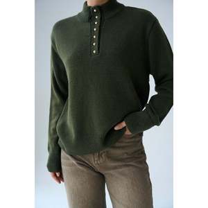 Khaki <b>Turtleneck</b> Long-Sleeved <b>Sweater</b> - Product Image 2