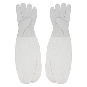 Traje de Apicultura Profesional Ventilado de Cuerpo Completo 2024 con Guantes de Cuero, Color Blanco - Product Image 4