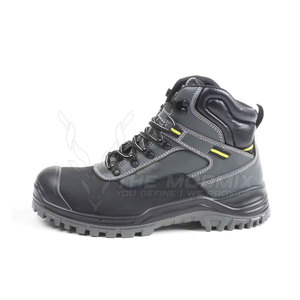 Botas de seguridad de cuero para hombre de alto rendimiento y grado industrial, con cordones, suela de goma, para construcción, para todas las estaciones. - Product Image 2