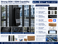 Cerradura de Puerta Exterior Inteligente Tediton con Huella Digital de Doble Cara, Impermeable, Wifi, Digital, Electrónica, Eléctrica, Compatible con Tuya y Ttlock