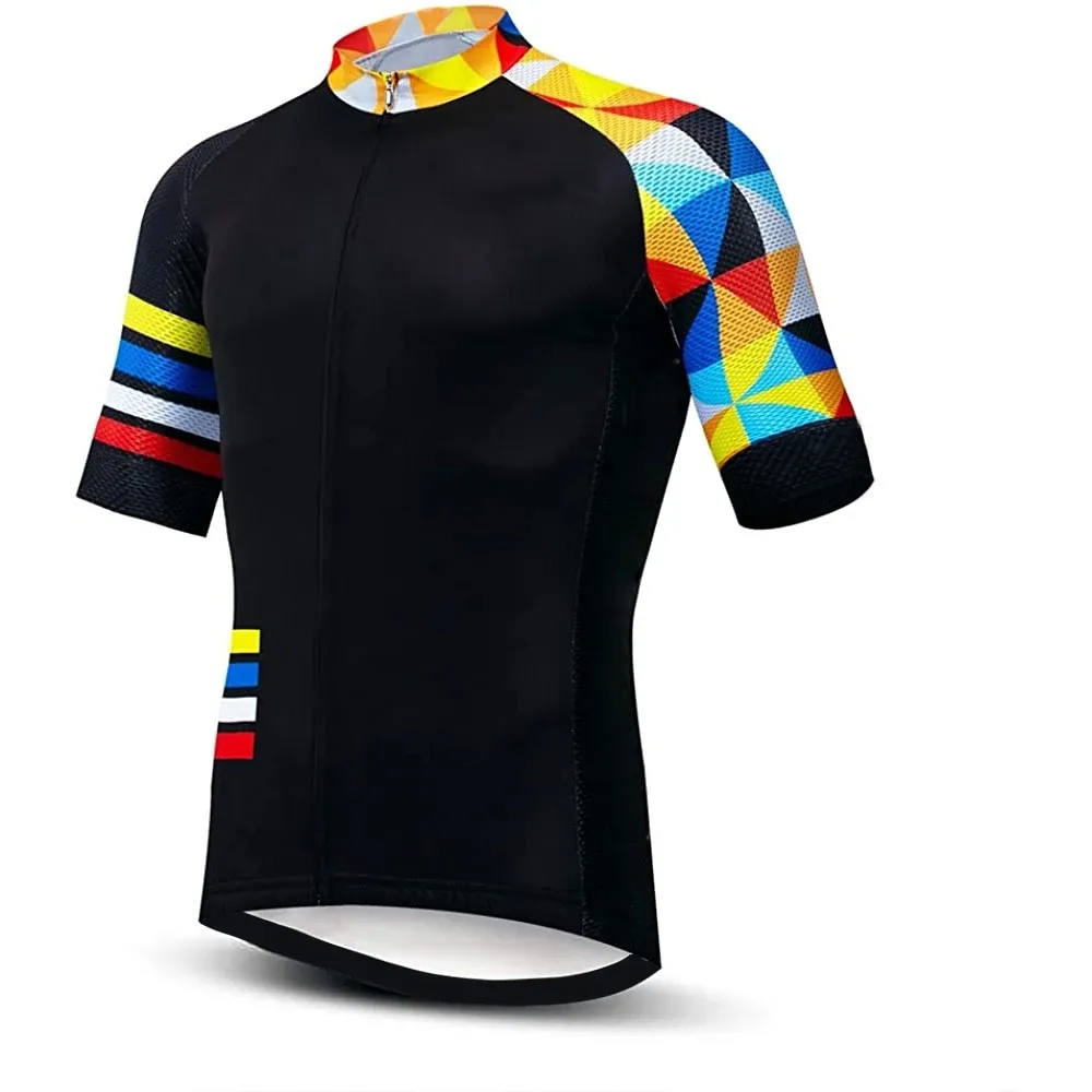 OEM personalizado camisa de ciclismo fabricante de roupas de bicicleta masculina camisas T atacado personalizado novo design camisa de ciclismo masculina