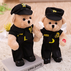 Police Bear Interactive Musical Bear Customization Logo Plush Toys <strong>Teddy</strong> Bear Stuffed Animal - Product Image 2