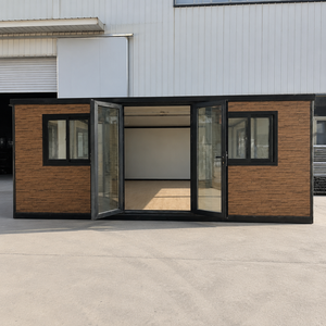 Maison modulaire en conteneur moderne avec revêtement en bois <span class=keywords><strong>pour</strong></span> bureau, camping et chantier - Product Image 3