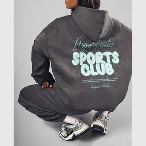 Sweat-shirt tendance en toile unie pour femme, respirant, séchage rapide, coupe oversize, idéal automne-hiver, personnalisation acceptée - Product Image 4