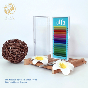 ขนตาปลอมยี่ห้อ ELFA สีสันสดใส ทำจากเส้นใยไฮลอนธรรมชาติ นุ่ม ทำมือ สีตามสั่ง ขนาด 0.15 มม. รุ่น Galaxy ยาว หนา เป็นธรรมชาติ - Product Image 2