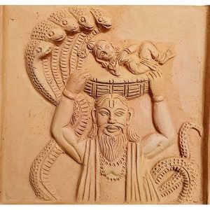 Mukherjee งานหัตถกรรม krishna vashudev Abstract เป็นมิตรต่อสิ่งแวดล้อมดินเผาแขวนผนัง showpiece หรูหราแบบดั้งเดิมตกแต่งบ้าน - Product Image 3