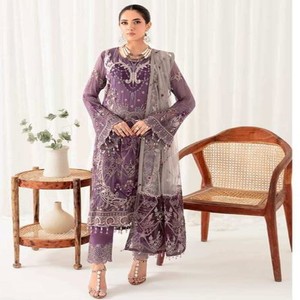 ชุดเดรสชีฟองสุดหรูคอลเลคชั่นผ้าชีฟอง3ชิ้นสำหรับงานเทศกาลงานแต่งงานและงานแต่ง - Product Image 3