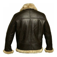 Veste en peau de mouton classique B3 Bomber en gros |   Veste d'aviateur en véritable peau de mouton |   Veste en cuir chaude pour l'automne, col montant