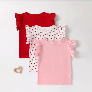 T-shirts pour filles entièrement personnalisés, vêtements décontractés à rayures tricotées, t-shirts d'été extensibles pour filles - Product Image 1