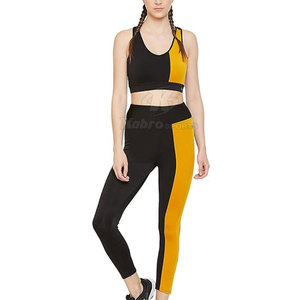 Ensemble de yoga 2 pièces pour femmes, de haute qualité, écologique, à séchage rapide, respirant, sans couture, léger, pour l'entraînement et la course à pied - Product Image 1