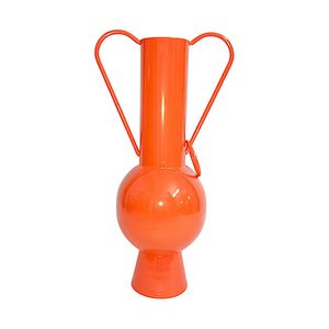 Vase à boules empilées orange moderne, style totem minimaliste nordique, arrangement floral, décoration de maison de luxe, vase géométrique de bureau - Product Image 2