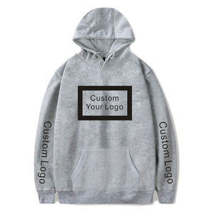 Sweat-shirt à capuche pour hommes, nouvelle couleur unie, impression de Logo personnalisé, broderie multicolore, coton Polyester, haute qualité - Product Image 2