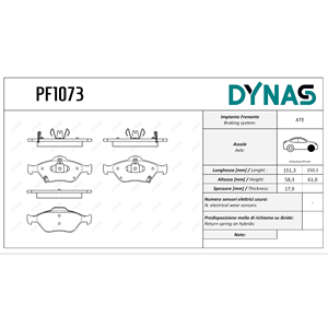 Set pastiglie freno anteriore per Toyota per Yaris I (P9) e per Yaris II (P13) - Product Image 1
