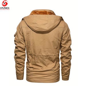 เสื้อคาร์โก้ผู้ชายคอตั้ง ซิปหน้า ผ้าคอตตอน ผลิตตามสั่ง โลโก้สั่งทำ  สำหรับฤดูหนาว  100% โพลีเอสเตอร์ ไนลอน กันน้ำ แห้งเร็ว ระบายอากาศได้ดี - Product Image 3