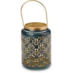 Latest Design Gold Plated Metal Wire Candle <b>Lantern</b> for Hanging & Tabletop Home and Christmas Decorations <b>Lanterns</b> - Product Image 5