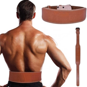 Ceinture de musculation en cuir de vachette à logo personnalisé avec boucle en acier Offre Spéciale pour l'entraînement physique et l'haltérophilie - Product Image 1