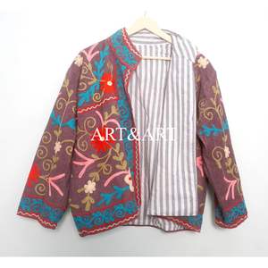 Wholesale Embroidered 100% Cotton Cotrise Jacket for <b>Retro</b> & Bohemian Fashion Eco-Friendly Factory Price - Product Image 4