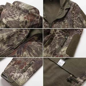 Veste de chasse en softshell camouflage pour homme, imperméable, coupe-vent, polaire, tactique, fermeture éclair, randonnée en plein air, pêche, à capuche - Product Image 6