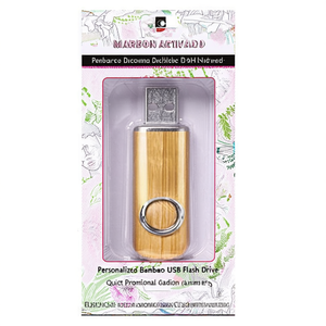 Chiavetta USB in Bambù Personalizzata, Gadget Promozionale Veloce con Opzioni di Personalizzazione - Product Image 3