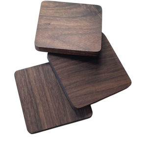 Exclusively Designed Brown Wood <b>Coasters</b> Square Shape <b>Wooden</b> <b>Coasters</b> with 5mm Thickness for Home Office Water Glass Protection - Product Image 1