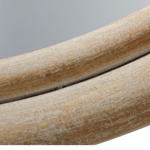 Marco de Madera Redondo Tallado con Acabado Natural para Espejo de Pared para Sala de Estar o Dormitorio, Marco de Madera Estético para Espejo Redondo para Pasillo - Product Image 3