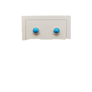 Boucles d'oreilles en argent sterling 925 de style bohème avec pierres précieuses turquoise Bijoux faits à la main pour femmes pour les fêtes et les mariages - Product Image 1