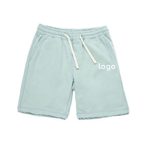 Venta al por mayor casual 100% algodón hombres cómodos pantalones cortos logotipo personalizado Fitness Jogging pantalones cortos de lana para hombres - Product Image 1