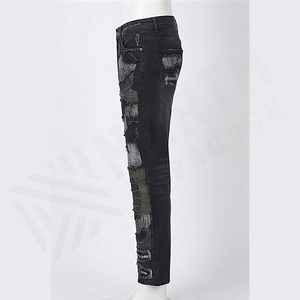 Jeans en denim 2025 pour hommes, pantalon slim, jeans skinny pour hommes, pantalon pour homme, vente en gros d'usine, respirant, droit, service OEM - Product Image 3