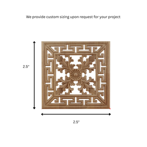 Premium Natural Wooden Carving <b>Applique</b> Solid Wood Onlay Furniture Decoration Vintage Wooden Ornament Home Interior Onlay - Product Image 2