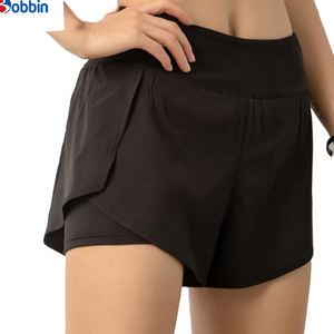 Shorts pour femmes Hot BOBBIN INDUSTRIES Qualité supérieure Été Double couche Polaire Spandex/Coton Taille haute Élastique Sportif 240g - Product Image 4