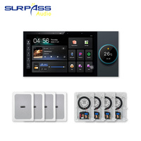 PW730T+RC530 8*30W WiFi & Android 7 pouces Écran tactile mural avec haut-parleurs et amplificateurs haute fidélité