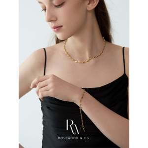 Collana con Cuore e Bracciale con Ciondolo Placcati in Oro 18K Anti-ossidazione, Catena in Oro Impermeabile, Regalo - Product Image 6