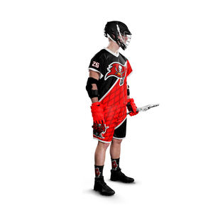 Uniformes de Lacrosse personalizados de alta calidad, ropa deportiva para hombre con sublimación de logotipo, camisetas y pantalones cortos de nuevo diseño al por mayor - Product Image 4