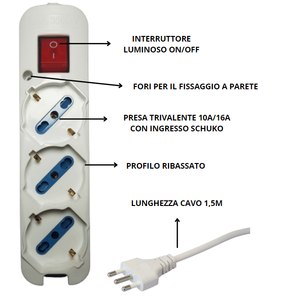 Ecova 3-Input Universal Electric Multi <strong>Socket</strong> 10/16A White Color Plugs &amp; <strong>Sockets</strong> - Product Image 4