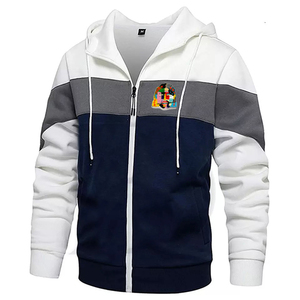 Los hombres ropa de impresión de logotipo personalizado chenilla parches sudaderas con capucha de manga larga bien profesional de calidad 100% algodón de peso pesado de diseño - Product Image 2
