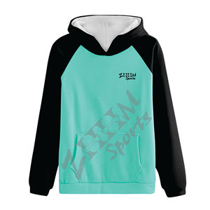 เสื้อฮู้ดโอเวอร์ไซส์สำหรับผู้หญิง, เสื้อฮู้ดโอเวอร์ไซส์ใส่สบายกันหนาวดีไซน์บล็อกสีมีโลโก้ด้านหน้า - Product Image 1