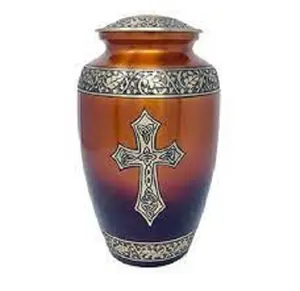 Tưởng Niệm thánh qua khắc kép tone hỏa Táng urns cho tro tưởng niệm cinerary urn Nhà cung cấp & sản xuất cổ điển hỏa Táng