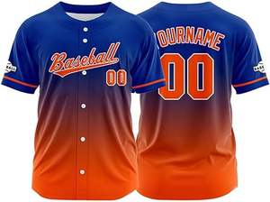 Camiseta de Béisbol Sublimada Personalizada MICR@TECH SPORTS, Color Degradado, Manga Corta, Cuello en V, Uniforme de Softbol para Jóvenes y Adultos - Product Image 4