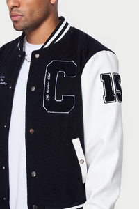 Vestes Letterman de baseball personnalisables OEM pour hommes avec broderie en chenille Veste universitaire personnalisée avec logo - Product Image 3