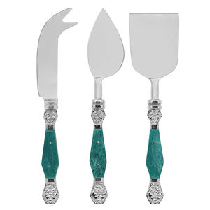 Vente en gros de couteaux à fromage en métal de style luxueux service à fromage en acier inoxydable avec poignée en résine couverts - Product Image 4