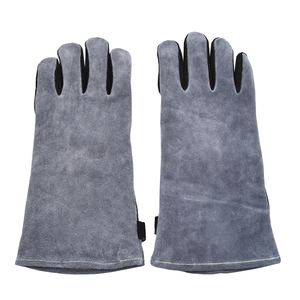 Gants de soudage résistants à la chaleur en cuir de vache blanc Gants de sécurité industrielle imperméables Vente en gros directe d'usine robuste - Product Image 5