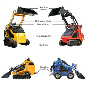 Multifungsi 1050mm lebar tugas berat kompak T480 selip pemuat Yanmar mesin 350kg EPA/EUR5 Motor tinggi - Product Image 4