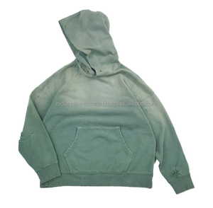 Sudadera con Capucha de Alta Calidad para Hombre, Lavada al Ácido, Elástica y Moderna, Tejido de Felpa, Servicio OEM, Sudadera de Invierno - Product Image 1