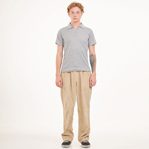 T-shirt Homme Gris Gaufré Col V pour Polo 100% Polyester Anti-boulochage Respirant Manches Courtes Brodé Business Print Made - Product Image 5