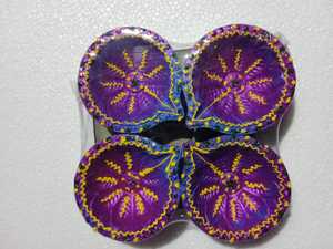 Diyas de arcilla de terracota hechos a mano con pintura de arte festivo, lámparas de aceite de arcilla pintadas personalizadas para Diwali y decoración del hogar - Product Image 4