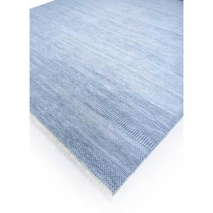Kairos Blue Hand Knotted Wool <b>Rugs</b> Solid Color Abstract Rectangular Carpet for Home Car for Entryway Hallway Living - Product Image 2