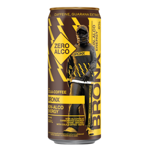 Bebida Energética Bronx Cola-Café Sin Alcohol, Lata de 0.33L con Cafeína y Taurina, En Frío - Product Image 1