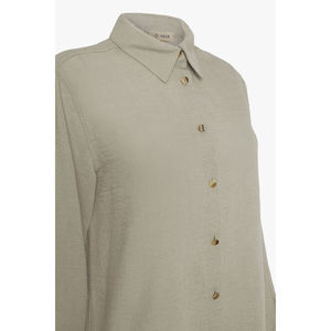 Blusa de Lino con Bordado y Corte Holgado para Oficina - Product Image 2