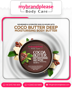 Manteca corporal rica en manteca de cacao para una piel suave y nutrida Etiqueta privada de marca personalizada con su oferta de fabricación de logotipo - Product Image 3